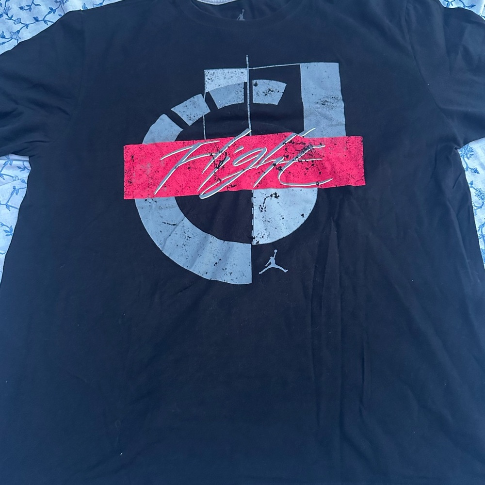 Retro Jordan Flight Jumpman Logo Black Graphic Tee